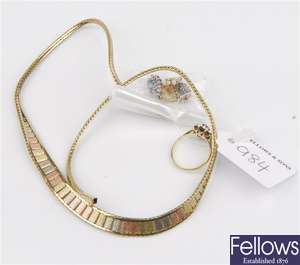 (44007) A collection of 9ct and 18ct gold jewellery