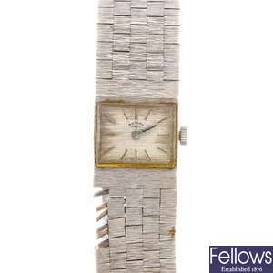 (205140084) A lady's silver bracelet watch.