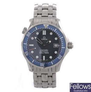 (0151039) gents stainless steel omega seamaster watch