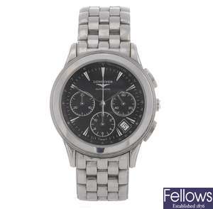 (0151284) "longines" stainless steel automatic mens watch