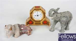 A Royal Crown Derby bone china clock case