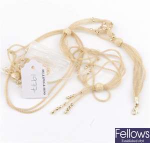 (311108187) 18ct link bracelet, 18ct fancy earrings, 18ct fancy necklet