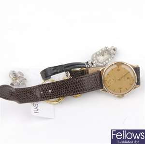 (301145170)  9ct item of jewellery, gentleman's 9ct  wrist watch, two pairs of assorted earrings, ri