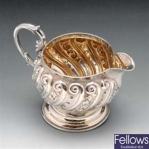Victorian small silver cream jug.