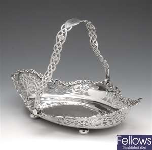 Victorian Scottish silver basket.