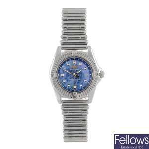 A stainless steel quartz lady's Breitling bracelet watch.