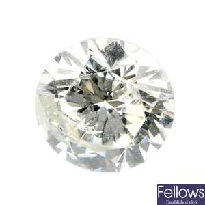 A loose brilliant-cut diamond of 0.55ct.