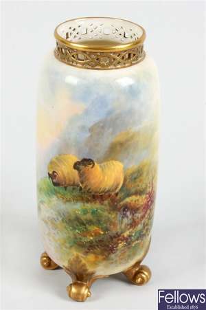 A Royal Worcester bone china vase