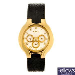 An 18k gold automatic gentleman's Ebel Lichine wrist watch.