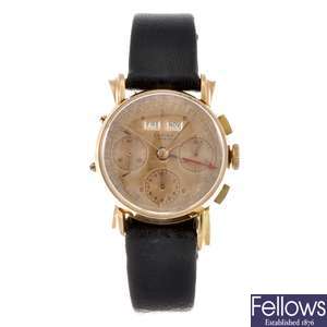 An 18k gold manual wind gentleman's Lusina wrist watch.