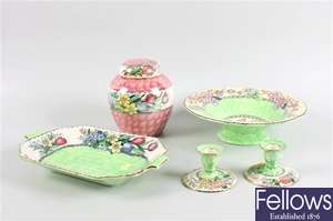 Five items of Maling pottery