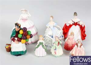 Seven assorted Royal Doulton bone china figurines