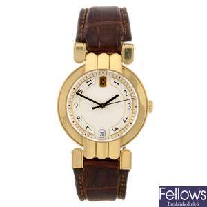 An 18k gold automatic gentleman's wrist watch by Harry Winston.