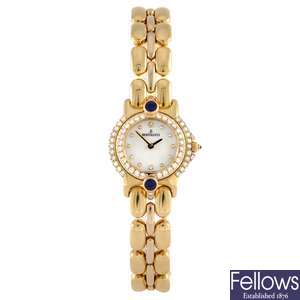 An 18k gold quartz lady's Bertolucci bracelet watch.