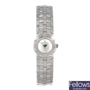 A stainless steel quartz lady's Maurice Lacroix Milestone bracelet watch.