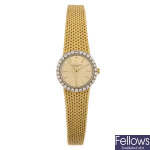 A 18K gold manual wind lady's Vacheron Constantin bracelet watch