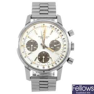A stainless steel automatic gentleman's Breitling Long Playing bracelet watch.