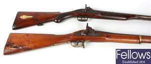 Two late 19th century percussion cap rifles