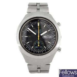 A stainless steel automatic gentleman's chronograph bracelet watch by Seiko