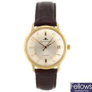 A gold plated automatic gentleman's Jaeger LeCoultre wrist watch.