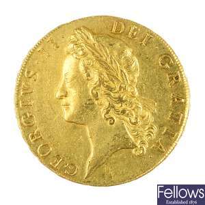 George II, gold Five-Guineas 1741.