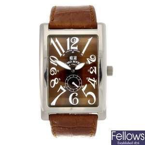 A stainless steel quartz gentleman's Ritmo Mundo wrist watch.