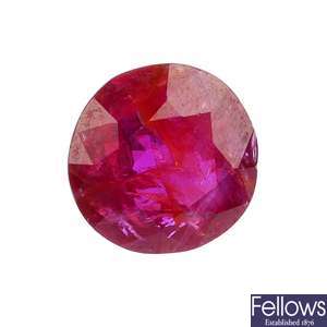 A loose circular-shape ruby of 2.51cts.