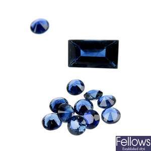 A quantity of loose vari-shape sapphires of 17.69cts.