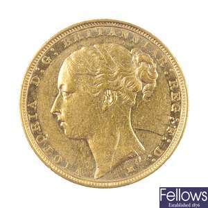 Victorian Sovereign 1886, young head.