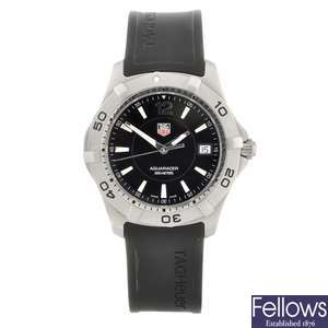 (207292359) A stainless steel quartz gentleman's Tag Heuer Aquaracer wrist watch.