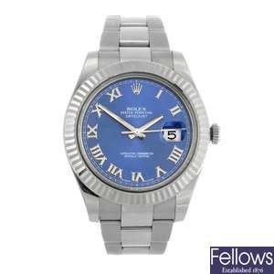 (918001685) A stainless steel automatic gentleman's Rolex Datejust II bracelet watch.