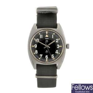 A stainless steel manual wind gentleman's military issue CWC wrist watch.