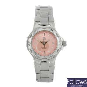 (904002428) A stainless steel quartz lady's Tag Heuer Kirium bracelet watch.