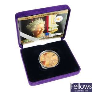 Elizabeth II, Golden Jubilee 2002, gold proof Five-Pounds.