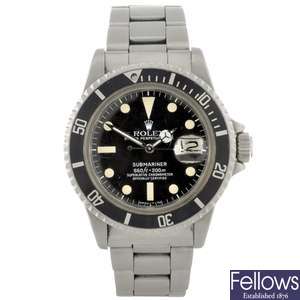 (87713) A stainless steel automatic gentleman's Rolex Submariner bracelet watch.