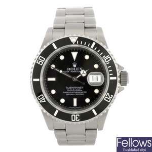 (902005051) A stainless steel automatic gentleman's Rolex Submariner bracelet watch.