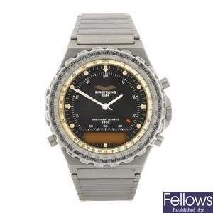 (410019190) A stainless steel quartz gentleman's Breitling Navitimer 3300 bracelet watch.