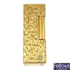 DUNHILL - a gold plated lighter.