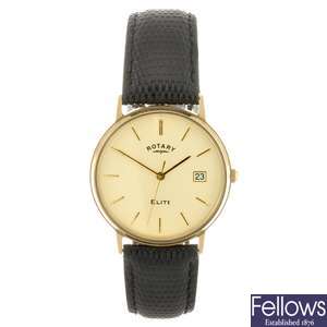 (307082455)  A 9k gold quartz gentleman's Rotary wrist watch.