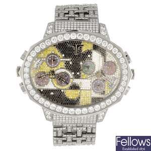 (116182678)  A stainless steel quartz gentleman's Tiret Second Chance bracelet watch.