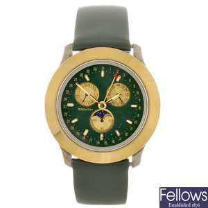 (527965-2-A) A bi-colour quartz gentleman's Zenith wrist watch.