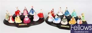 Twenty modern Royal Doulton miniature figurines