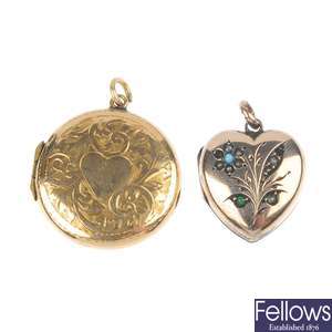 A selection of six lockets.
