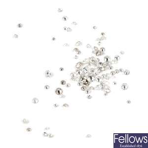 A selection of brilliant and single-cut diamonds.
