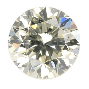 A brilliant-cut diamond, weighing 0.41ct.