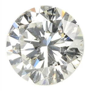 Two brilliant-cut diamonds, weighing 0.39 and 0.38ct.