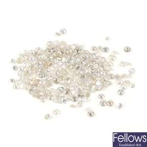 A selection of brilliant and single-cut diamonds, total 3.73cts.