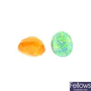 A selection of opal, opal composites and synthetic opals.