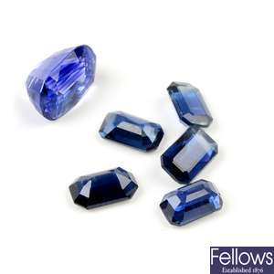 A selection of sapphires.