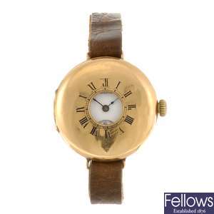 An 18k gold manual wind gentleman's Patek Philippe & Cie wrist watch.